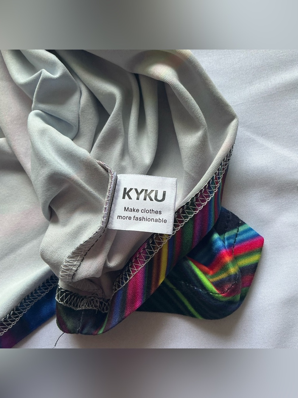 KYKU Colorful 3D Printed Neon Abstract T-Shirt XL Psychedelic Swirl Festival - Picture 7 of 9